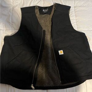 New Carhartt RELAXED FIT WASHED DUCK SHERPA-LINED VEST